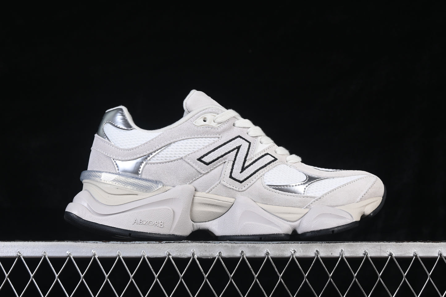 New Balance 9060 White Black Metallic Silver U9060JRB