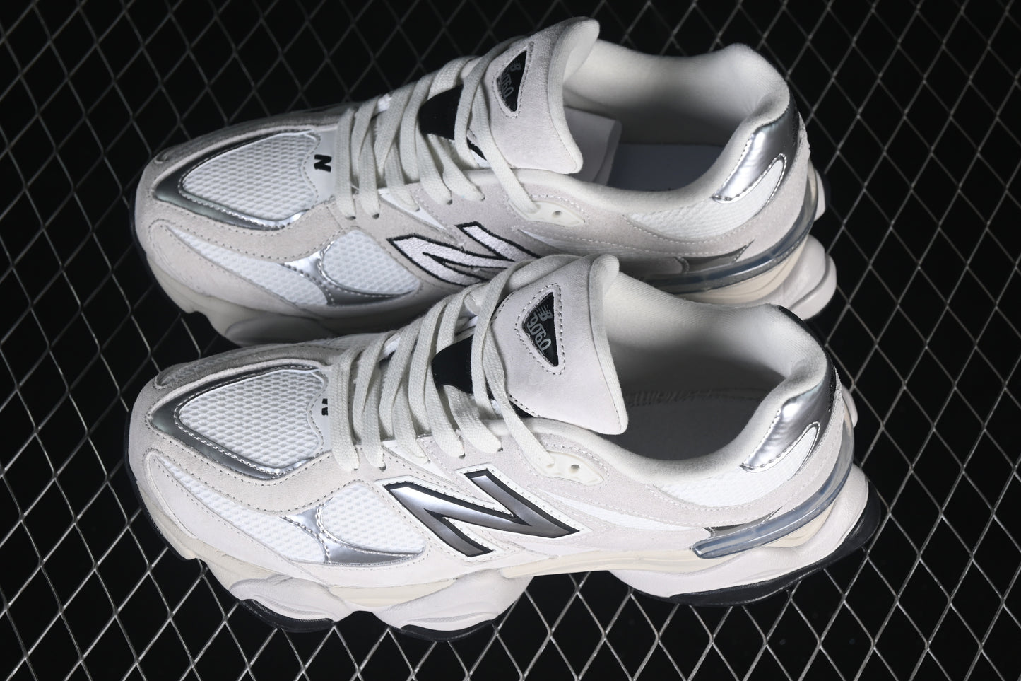 New Balance 9060 White Black Metallic Silver U9060JRB