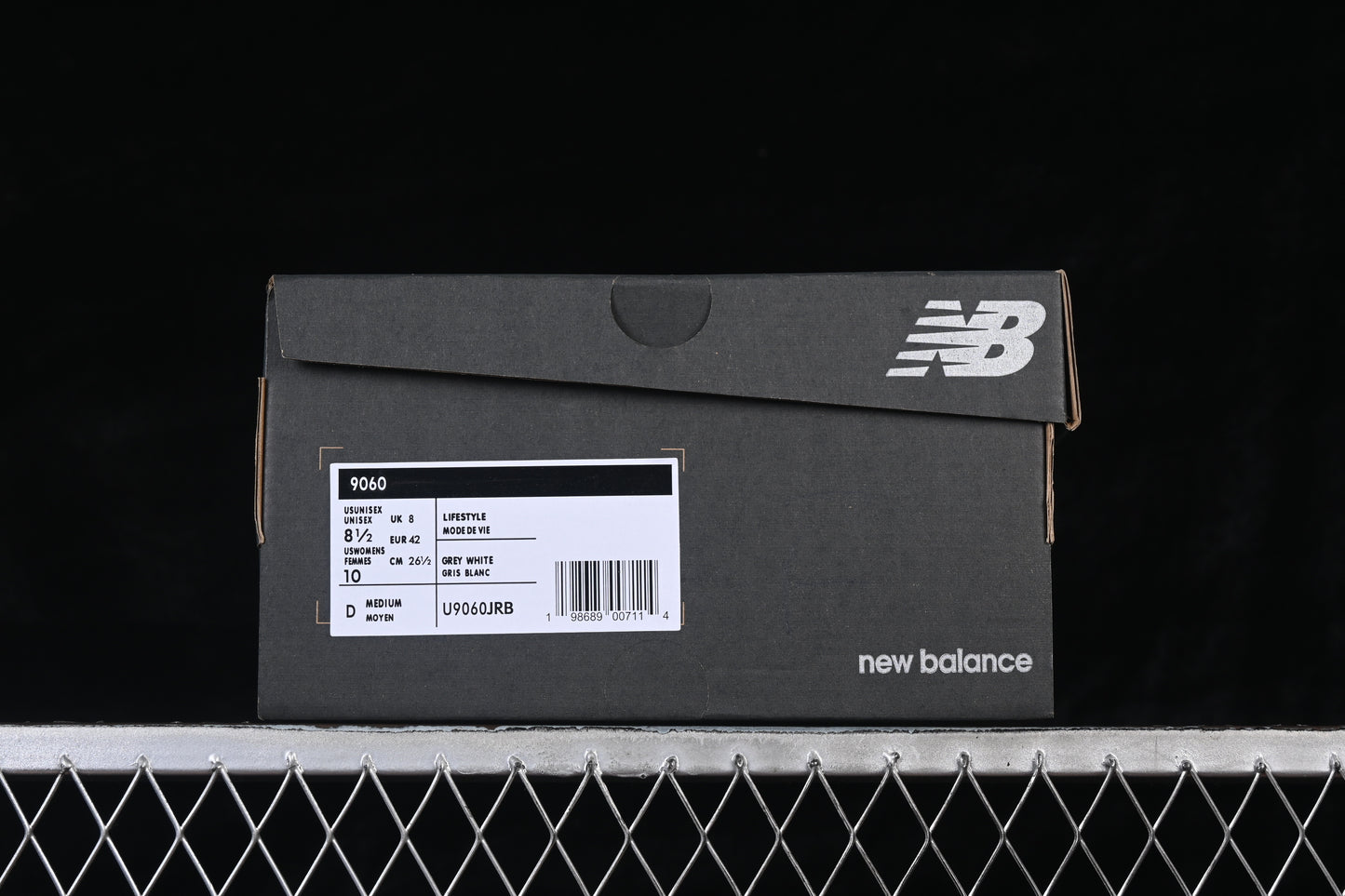 New Balance 9060 White Black Metallic Silver U9060JRB