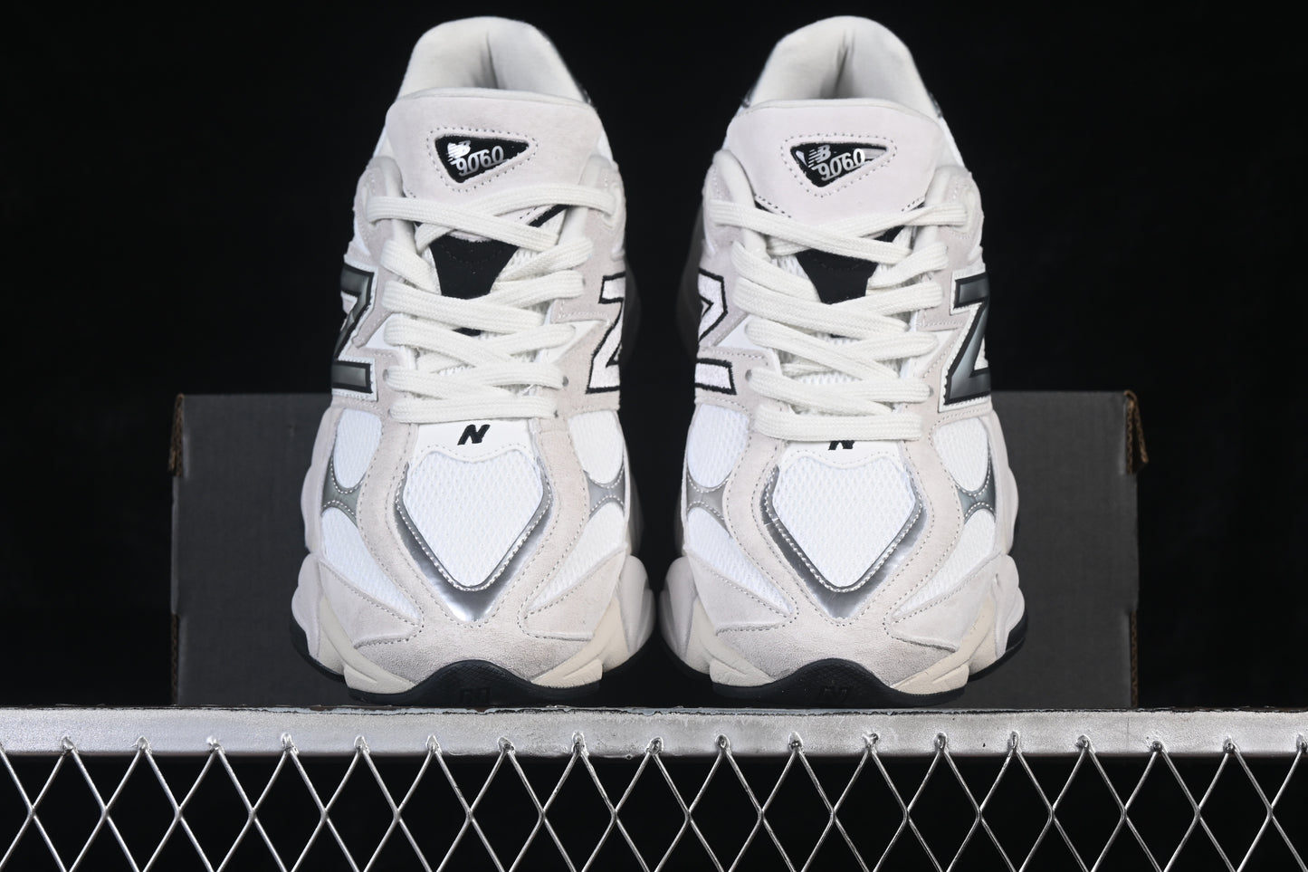 New Balance 9060 White Black Metallic Silver U9060JRB
