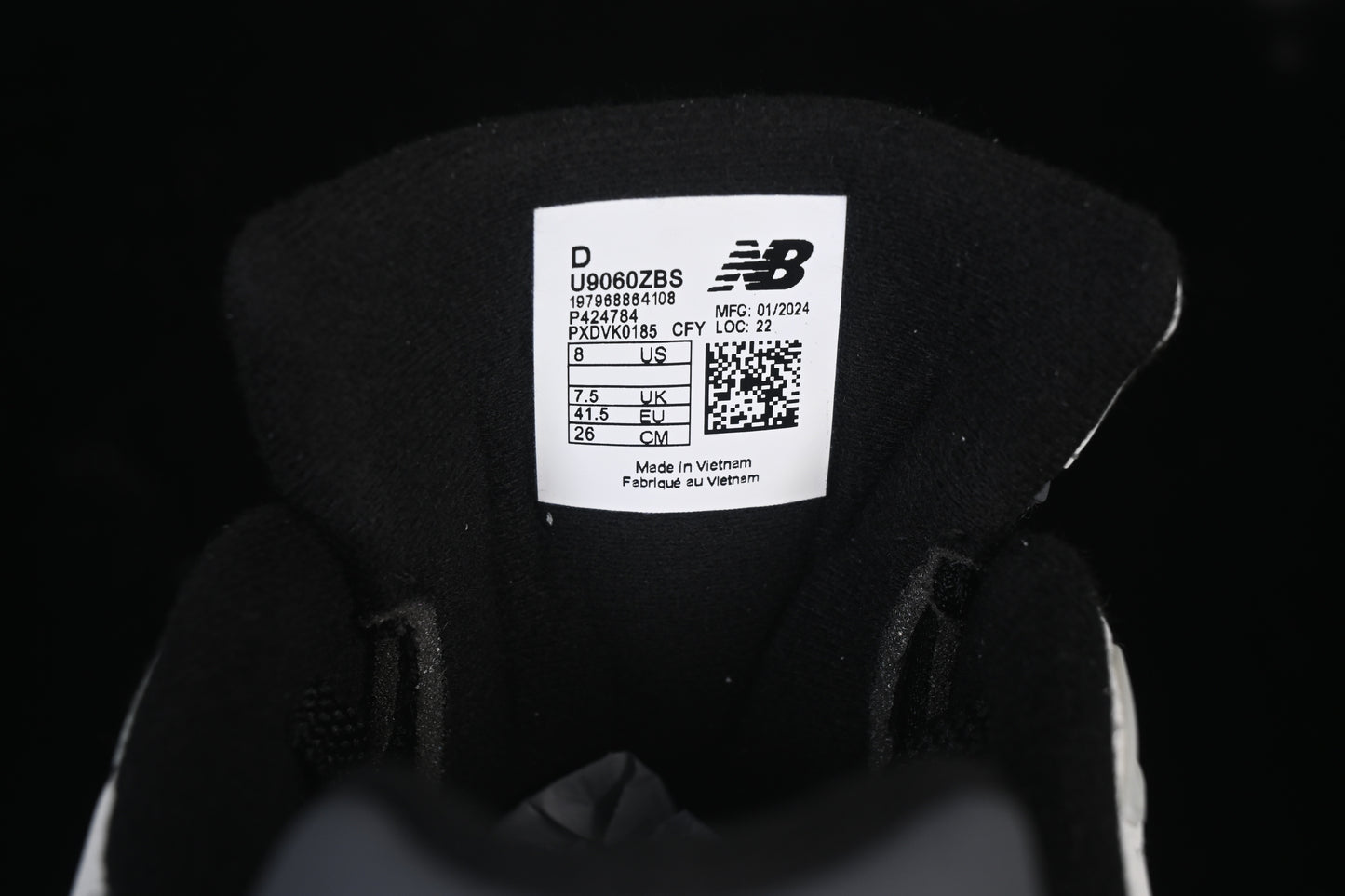 New Balance 9060 Off White Black U9060ZBS