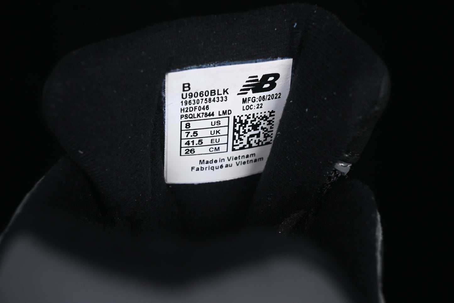 New Balance 9060 Black Castlerock U9060BLK